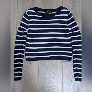 EUC•TRUTH by Republic Striped Pullover Sweater•Navy Blue&White🤍💙•60% Cotton•XS